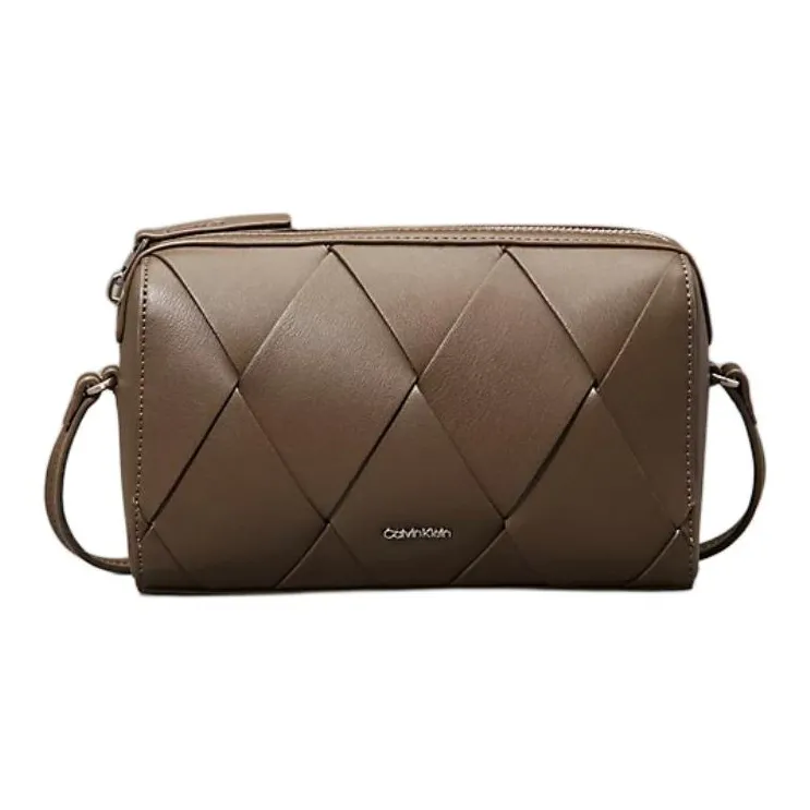 CALVIN KLEIN Polyurethane Handbag Shoulder Bag Crossbody Bag Regular Women's Brown-0