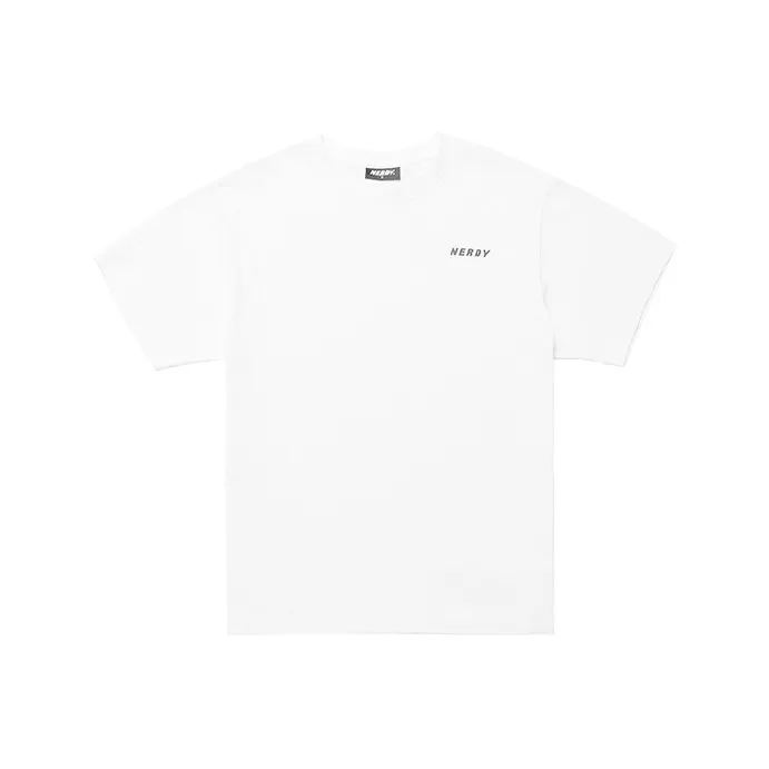 NERDY Straight T Shirt Unisex White-0