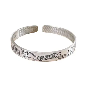 Stone Edge Poly 999 Fine Silver Sterling Silver Bracelets Unisex