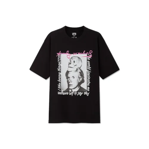 UNIQLO x Andy Warhol Drop Shoulder Sleeve T Shirt Unisex Black