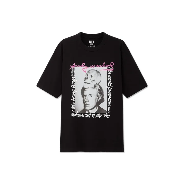 UNIQLO x Andy Warhol Drop Shoulder Sleeve T Shirt Unisex Black-0