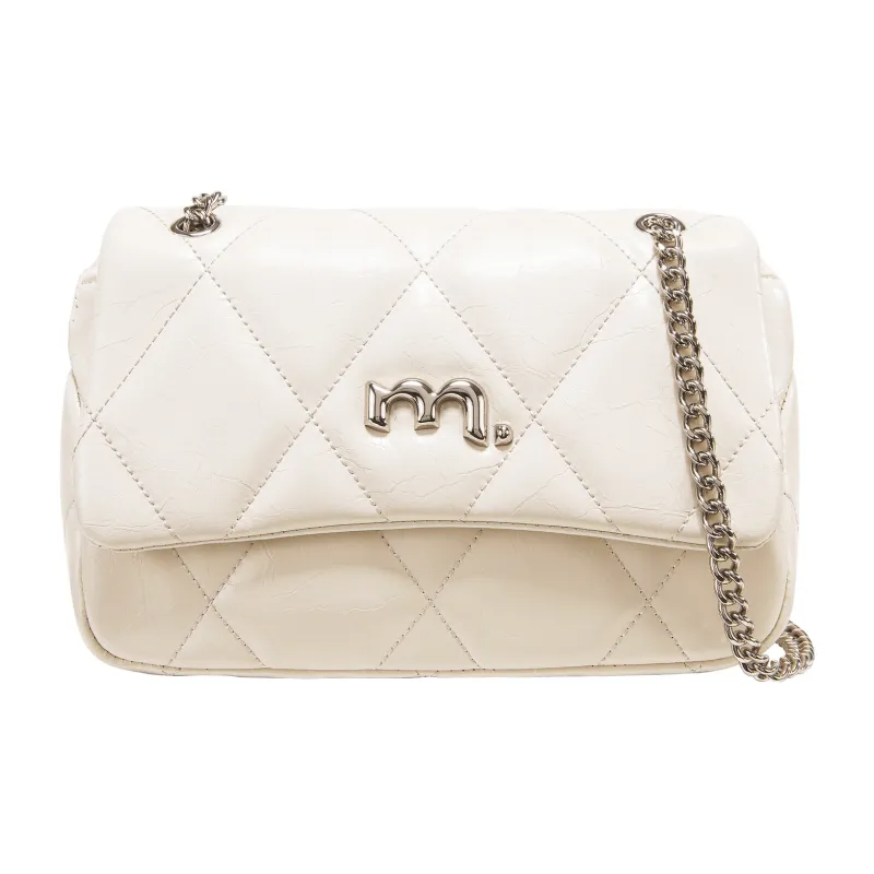 Miao Di Cow Leather One Shoulder Crossbody Women's Bag Regular Women's Milkshake White-2