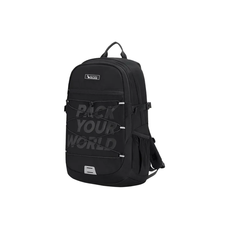 OIWAS Fabric Mountaineering Backpack, Travel Backpack Regular Unisex Black/Khaki-1
