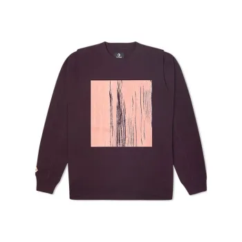 Converse Bubble Crew Sweatshirt Unisex Red Sugar Chestnut