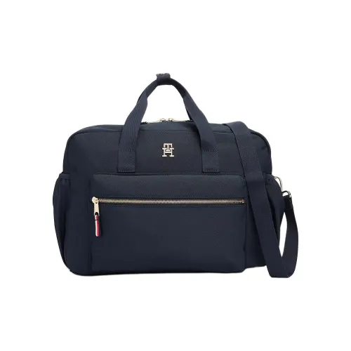 Tommy Hilfiger TH Monogram Recycled Polyester Shoulder Bag, Crossbody Bag, Handbag Unisex Marine Blue
