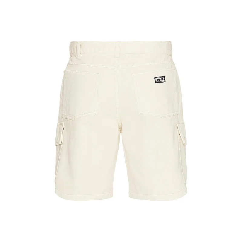 YOBEYI Denim Shorts Men's White-1