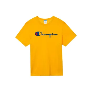 Champion Short Sleeved T Shirt US Version Unisex Gold