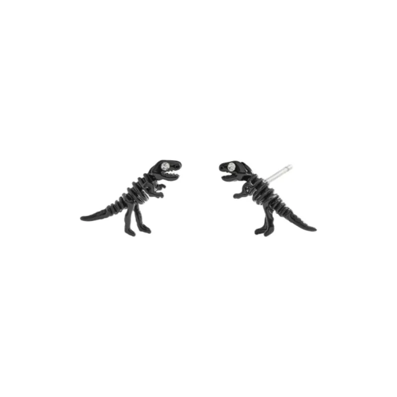COACH Brass Plated Stud Earrings Women's Black-0
