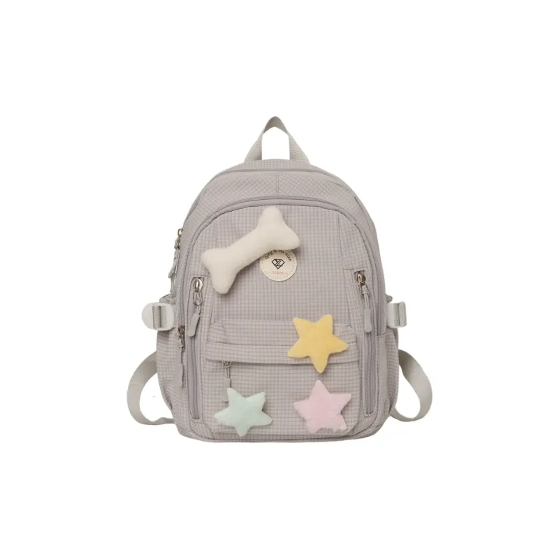 Yalu Nylon Backpack Women's White/Gray/Purple/Green/Yellow-2