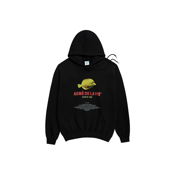 Acme De La Vie/ADLV Hooded Loose Fit Sweatshirt Unisex Black-0