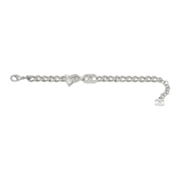 CHANEL Crystal Bracelets Unisex Silver