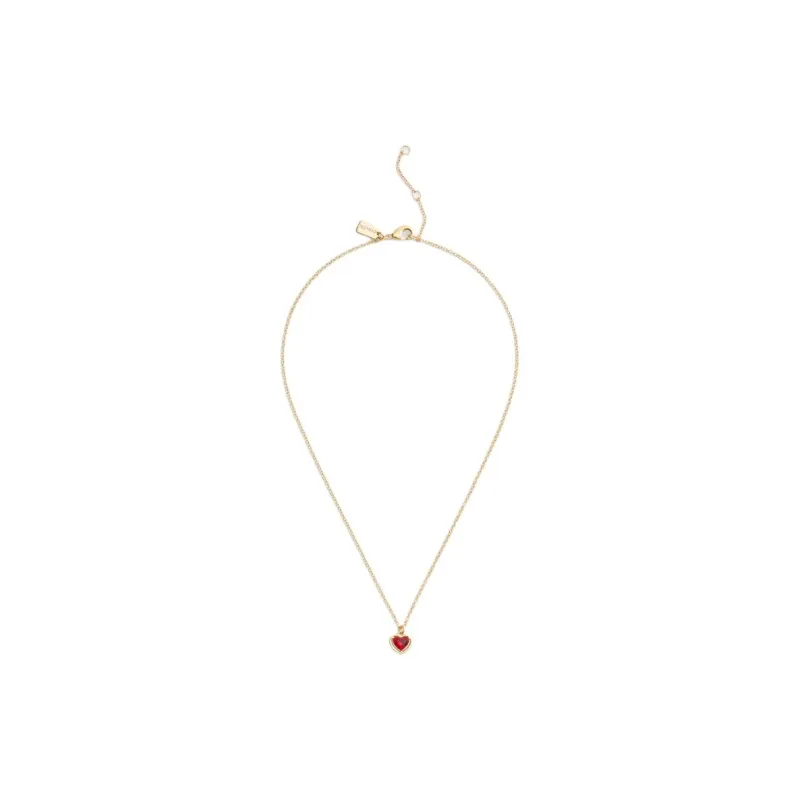 COACH Brass Plated, Glass, Cubic Zircon, Crystal Necklaces Women's Gold-0