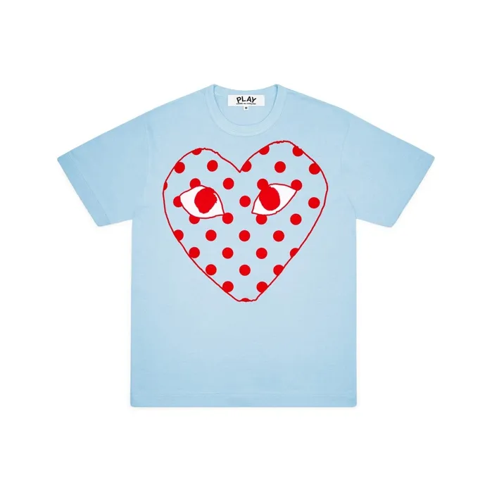 CDG Play T Shirts Men Blue-0