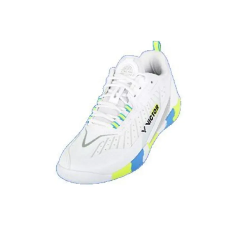 VICTOR Anti Slip And Wear Resistant Breathable Low Top Badminton Shoes Unisex White Blue-2