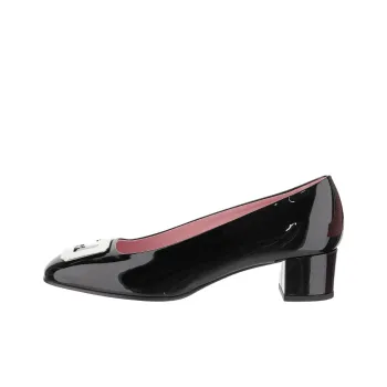 Carel Décolleté Camellia Chunky Heel High Heels 4cm Women's Black