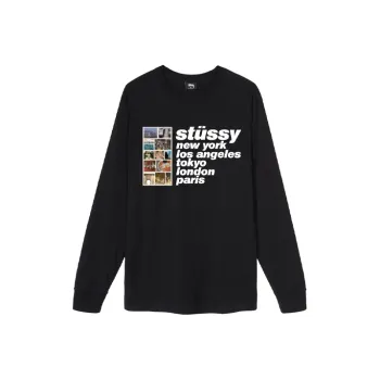 Stussy Italic Collage Long Sleeve Tee