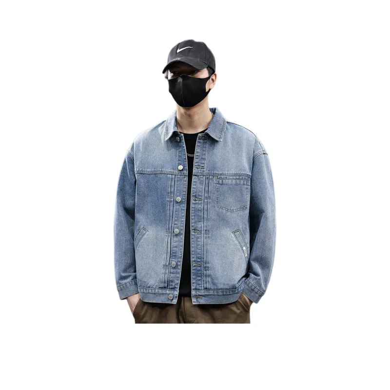 Tonlion Denim Jacket Unisex Vintage Blue-0