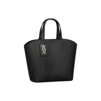 CARTIER Calfskin Tote Bag, Shopping Bag, Shoulder Bag, Crossbody Bag, Handbag Mini Women's Black