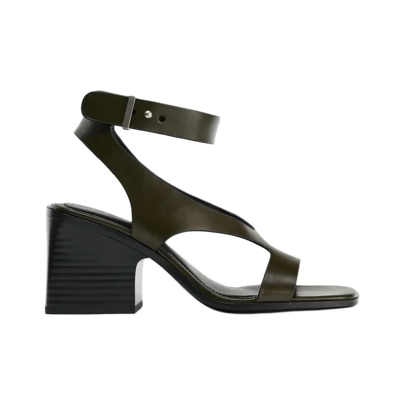 ZARA One Strap Sandals 7.5cm Women's Green-1