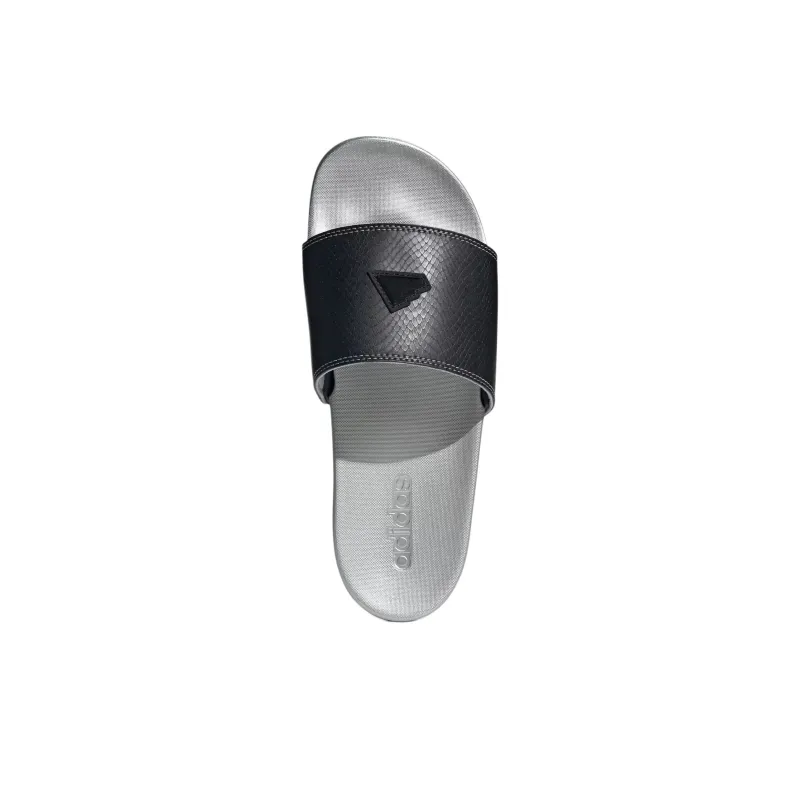 Adidas Adilette Comfort Slides Core Black Silver Metallic-4