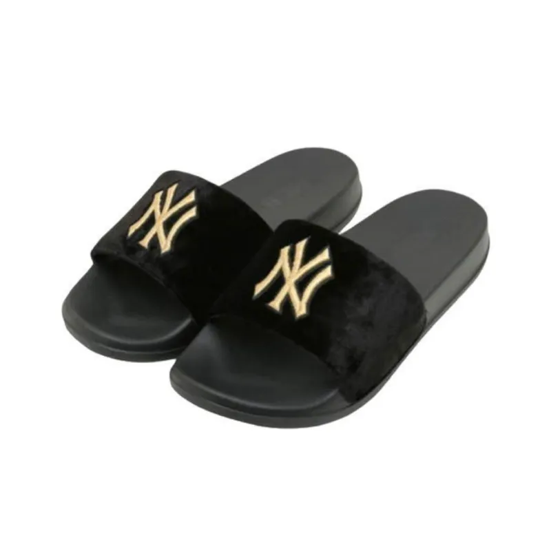 MLB New York Yankees Slip Resistant Slide Slippers Unisex Black-2