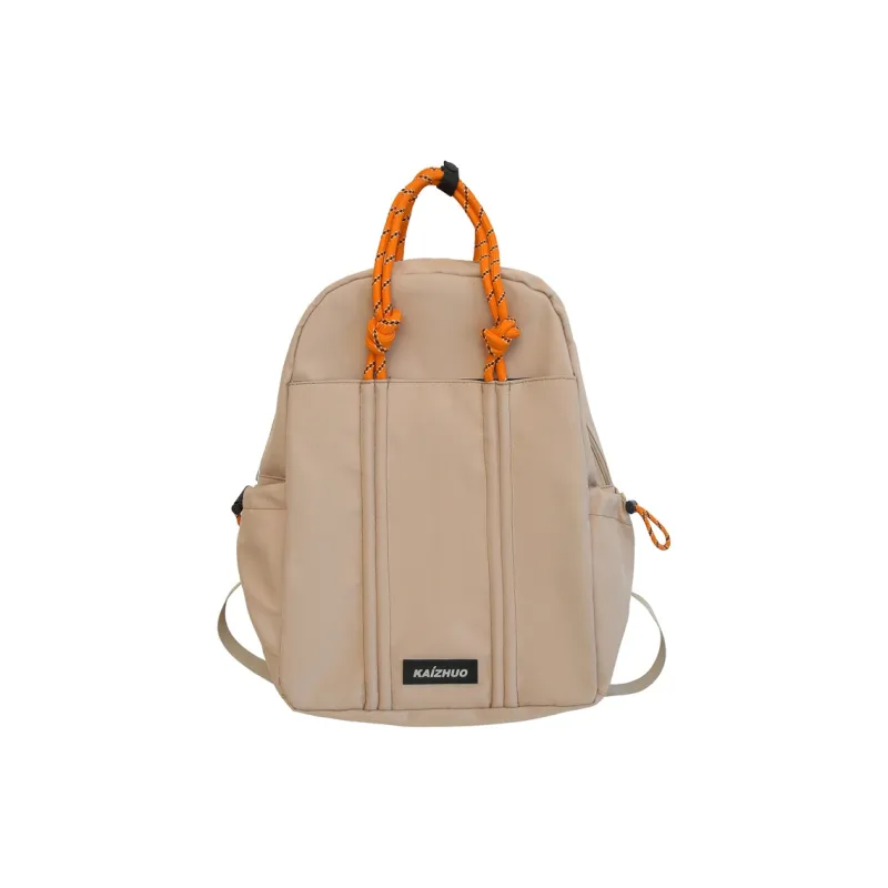 Travel Nylon Backpack Regular Unisex Black/Khaki/Yellow-9