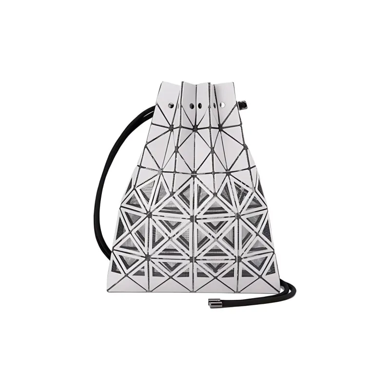 ISSEY MIYAKE Frame Artificial Leather Cell Phone Pouch Shoulder Bag Crossbody Bag Unisex Light Gray-0