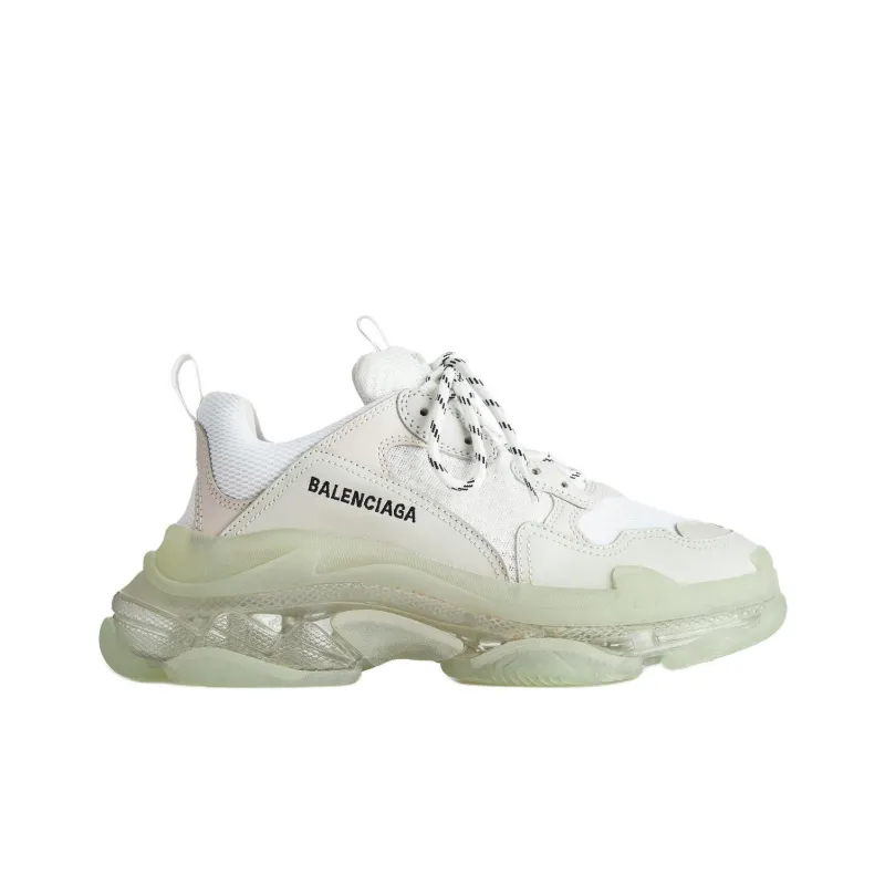 Balenciaga Triple S Clear Sole Low Top Chunky Sneakers Men's Green-1