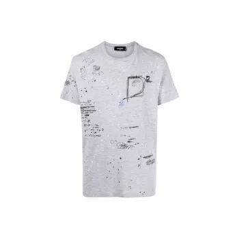 Dsquared2 Cigarette Fit Scribble Logo T Shirt