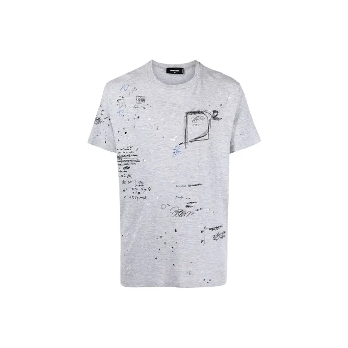 Dsquared2 Cigarette Fit Scribble Logo T Shirt-0