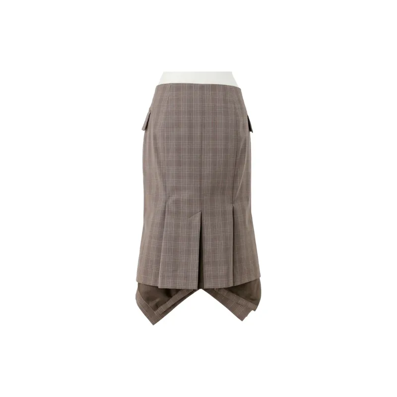 Sacai Casual Long Skirts Women's Brown-1