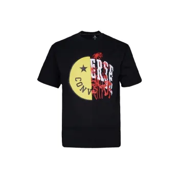 Converse Smile Split Graphic T Shirts Men Black