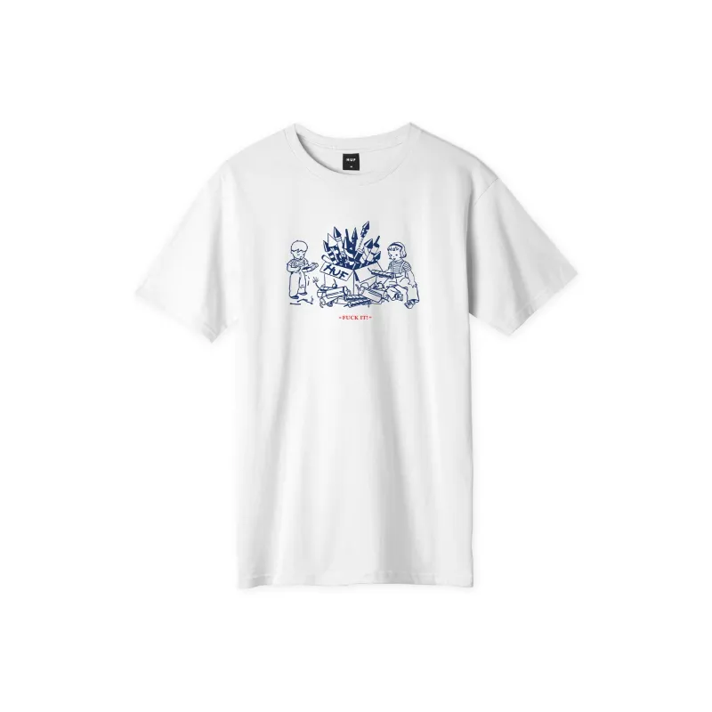 HUF Straight T-Shirt Unisex White-0