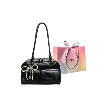 Yalu PU Shoulder Bag Women's Black/Red/Silver/White