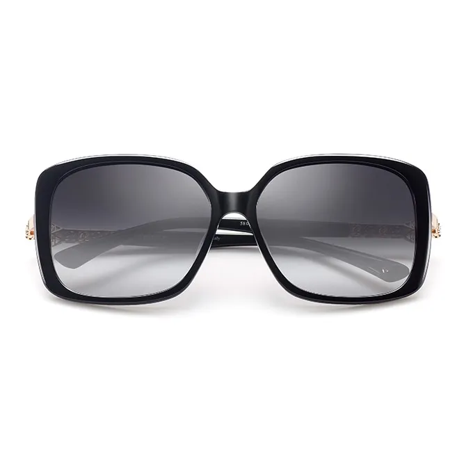 HELEN KELLER Plate Frame Square Sunglasses Unisex-4