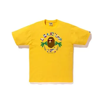 A BATHING APE Head Series T Shirt Men's Yellow