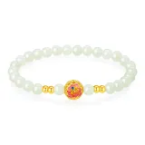[Peony]Twelve Gods of Flowers Solid Gold Beaded Bracelet