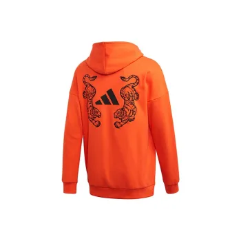 Adidas Sweatshirts Men Half Neon Red