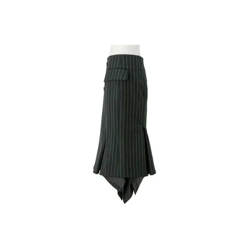 Sacai Casual Long Skirts Women's Black-3