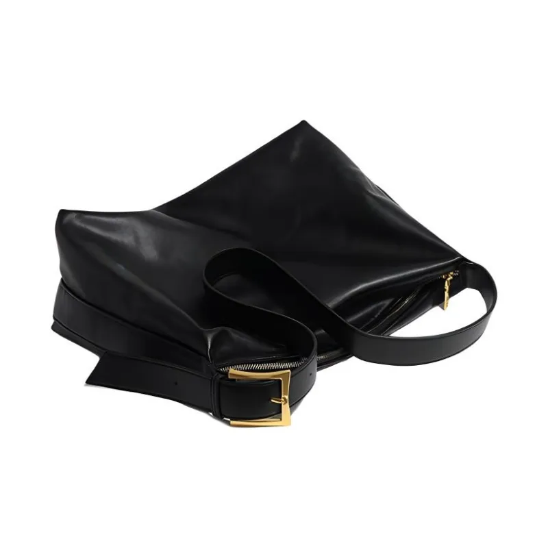 Carksky PU Shoulder Bag Regular Women's Black/Licorice/Gray-5