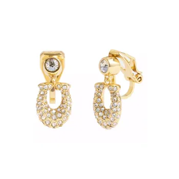 COACH Brass Plated Earrings Women's Gold