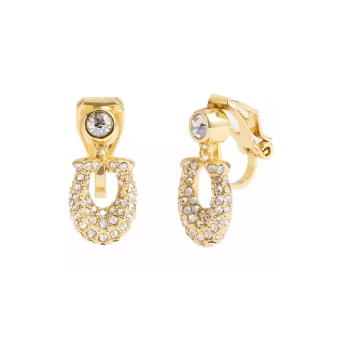 COACH Brass Plated Earrings Women's Gold