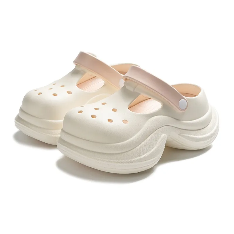 LATE TIME Summer Waterproof Fashion Versatile Anti Collision Closed Toe Slippers-5