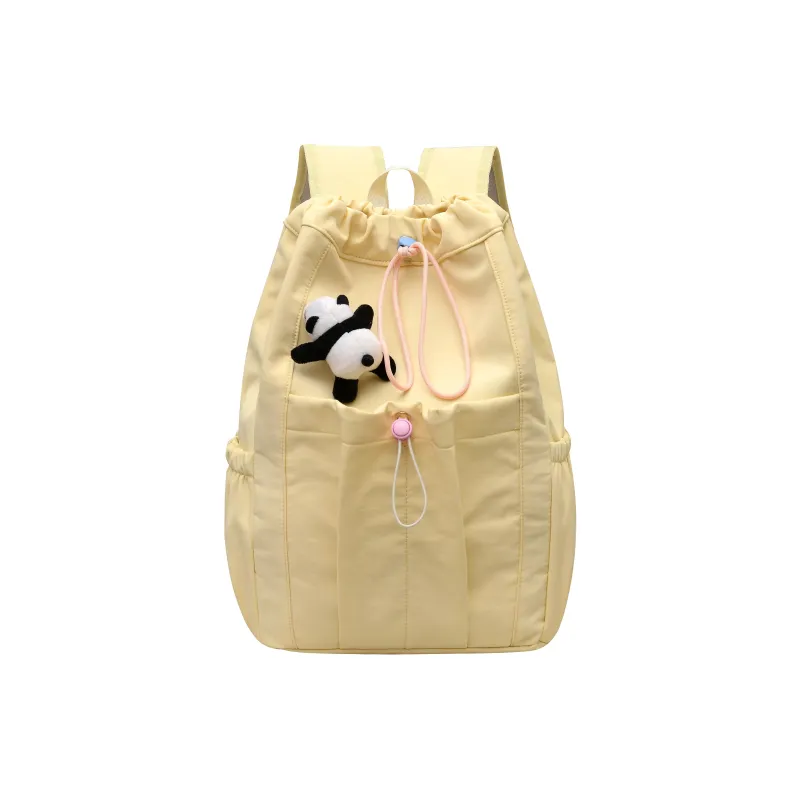 Deli Bear Nylon Backpack Women's Light Pink \ Custard \ Classic Black \ Milk White \ Sky Blue-2