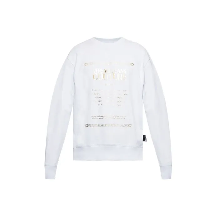 VERSACE JEANS COUTURE Crew Neck Sweatshirt Men's White-0