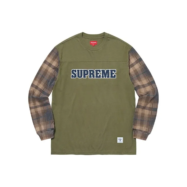 Supreme Plaid Sleeve L/S Tee-1