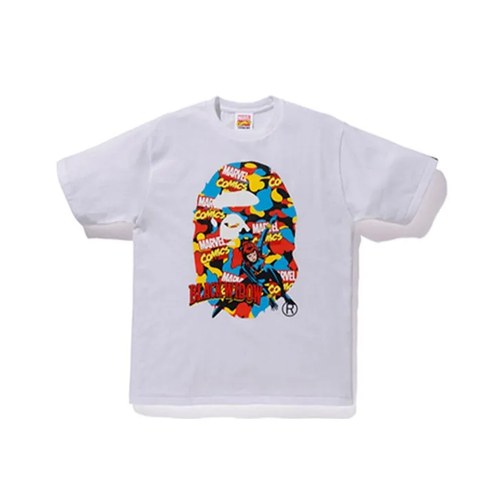Bape X Marvel Comics Camo Back Widow Tee-0