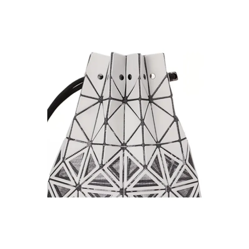 ISSEY MIYAKE Frame Artificial Leather Cell Phone Pouch Shoulder Bag Crossbody Bag Unisex Light Gray-2