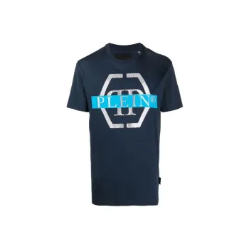PHILIPP PLEIN Haxagon print Crew neck T shirt