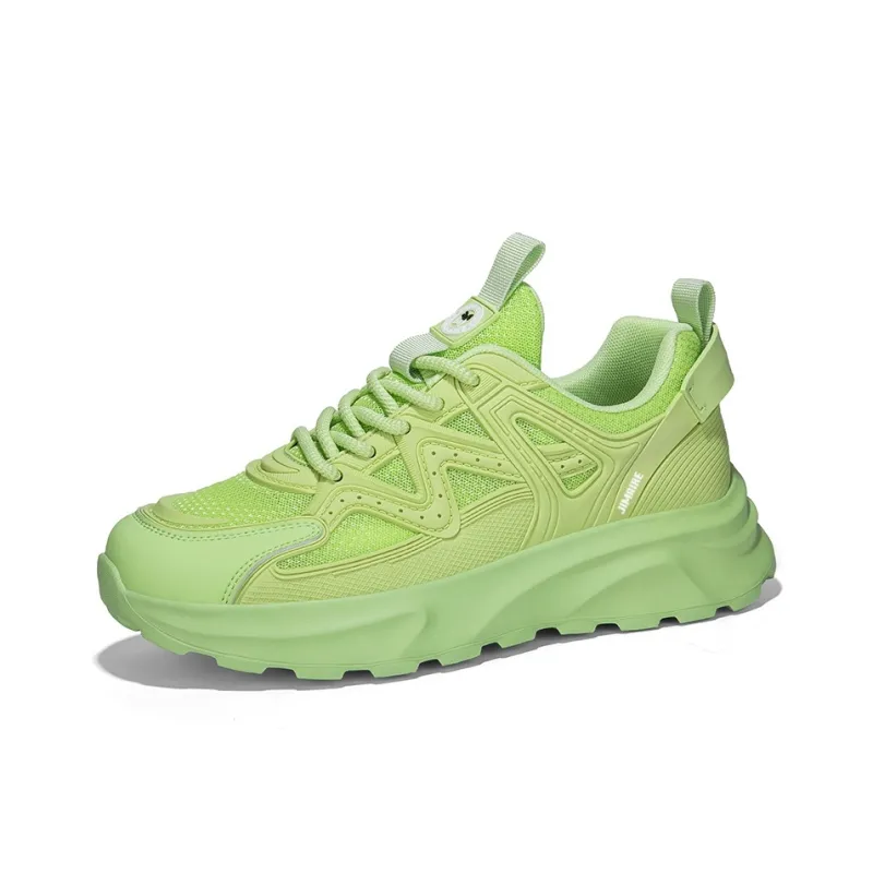 King Jinmai Slip Resistant Breathable Height Increasing Low Top Chunky Sneakers Men's-0